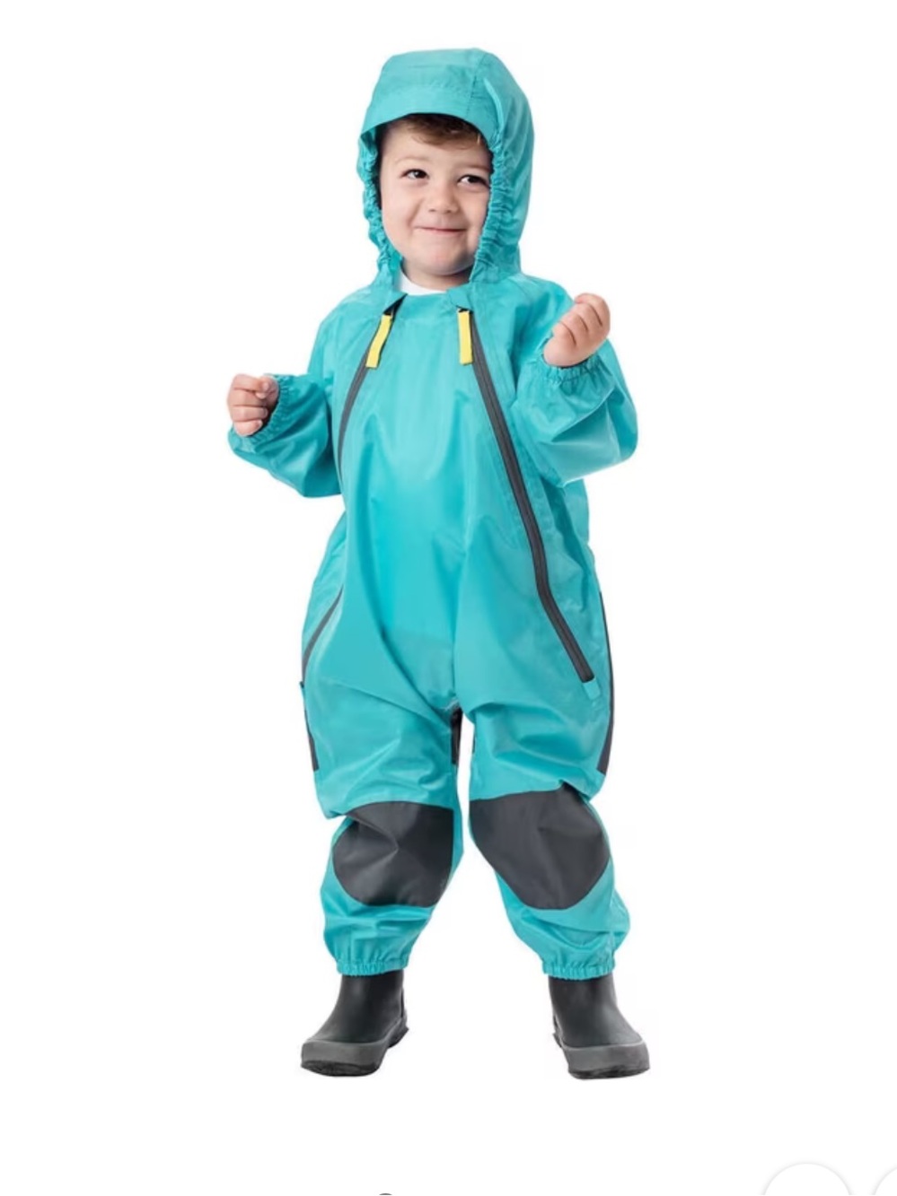 Karbon Kids Teal Waterproof Hooded Playsuit